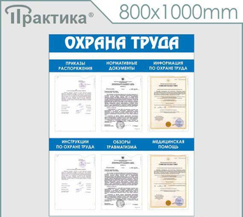 С101Стенд охрана труда (800х1000 мм, пластик ПВХ 3мм, Прямая печать на пластик) - Стенды - Стенды по охране труда - магазин "Охрана труда и Техника безопасности"